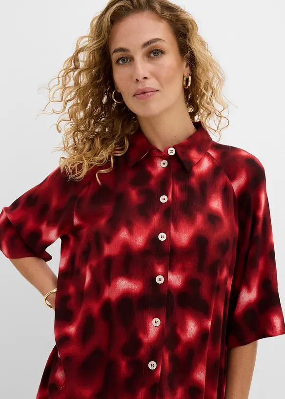 Oversized bluse av strukturert viskose, bonprix
