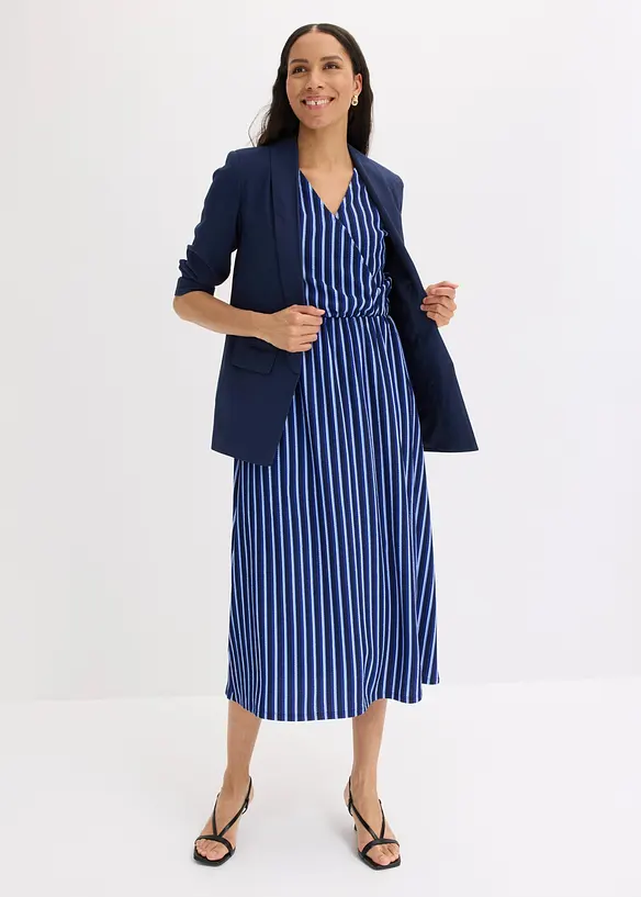 Jerseykjole i strukturert, kreppet materiale, bonprix