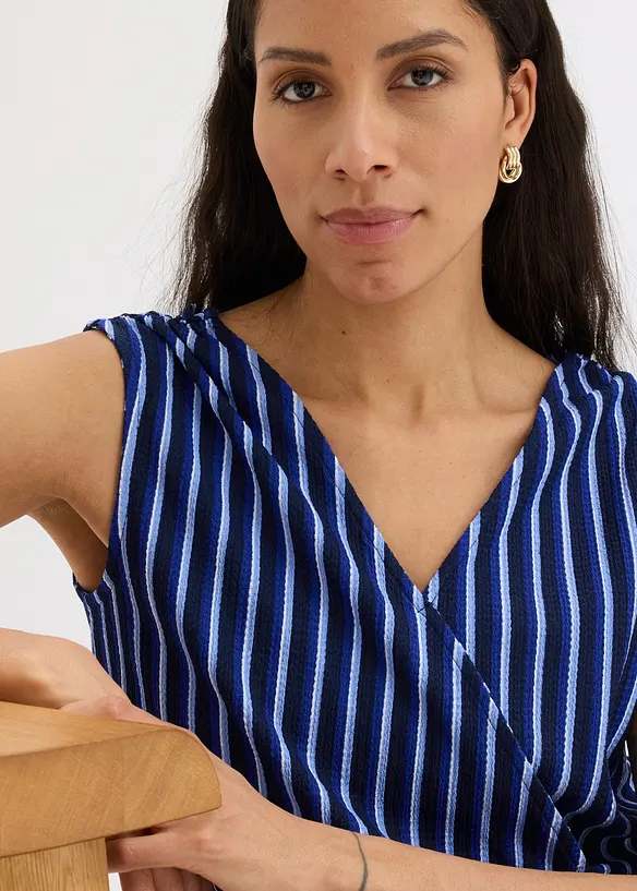 Jerseykjole i strukturert, kreppet materiale, bonprix