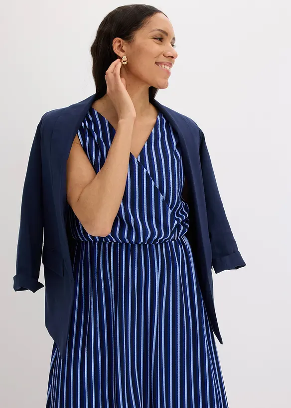 Jerseykjole i strukturert, kreppet materiale, bonprix