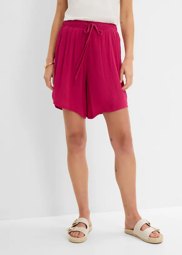 Pull on-shorts i strukturert viskose, bonprix