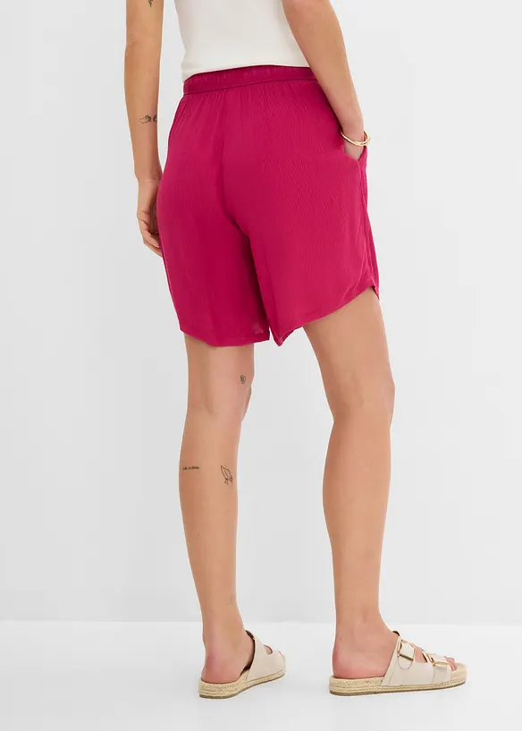 Pull on-shorts i strukturert viskose, bonprix