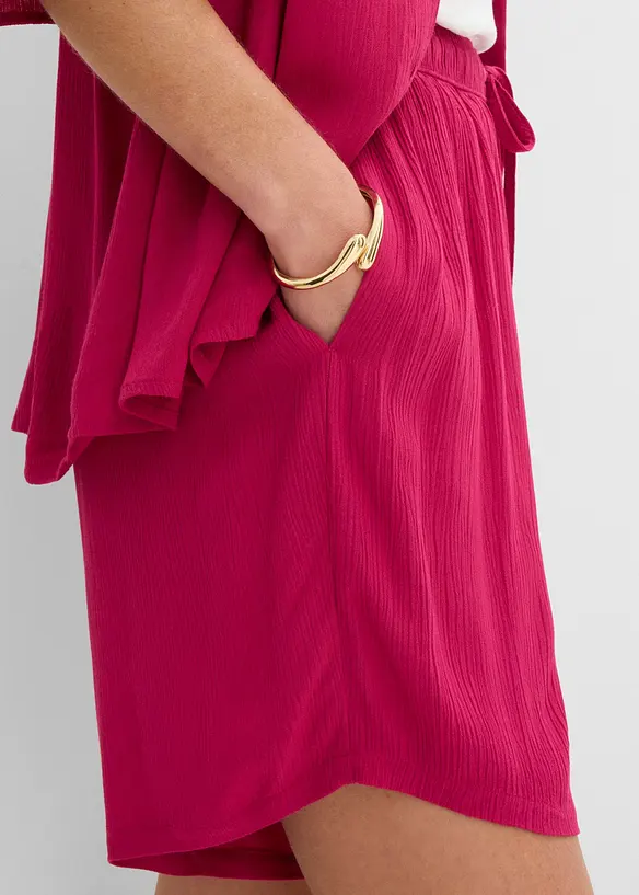Pull on-shorts i strukturert viskose, bonprix
