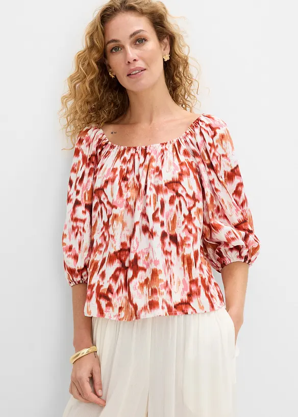 Bluse i lett viskosemiks, bonprix
