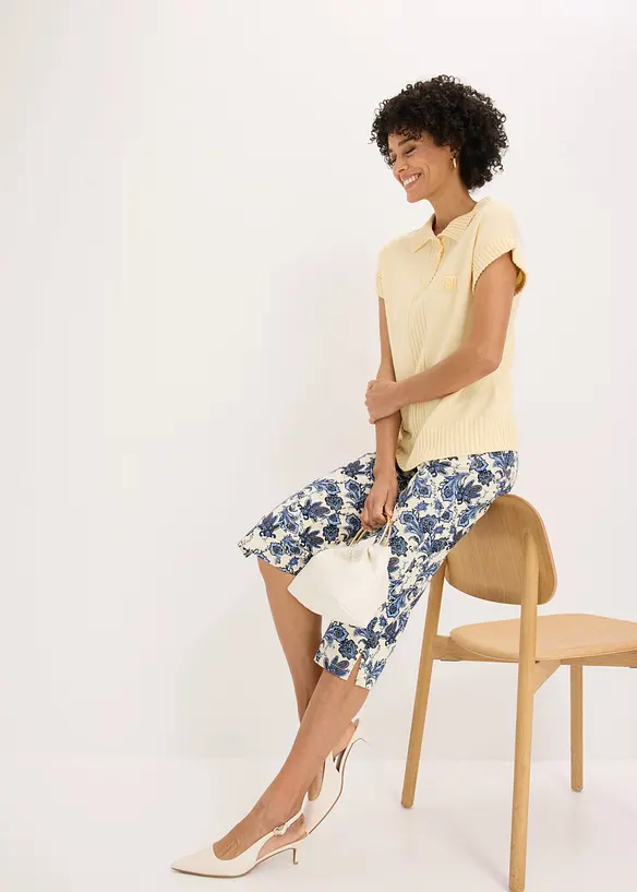 Capribukse i bomullsstretch, bonprix