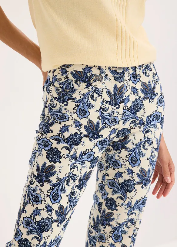 Capribukse i bomullsstretch, bonprix