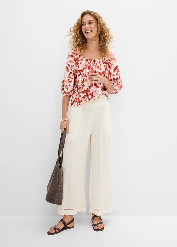 Culotte i strukturert viskose, bonprix