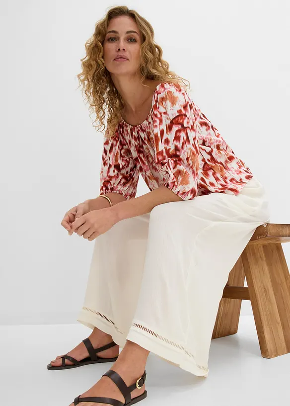 Culotte i strukturert viskose, bonprix