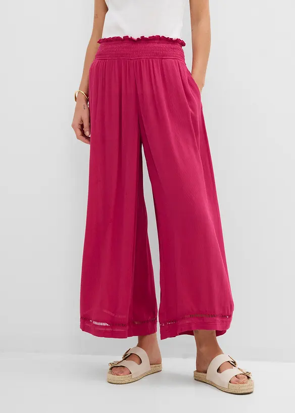 Culotte i strukturert viskose, bonprix