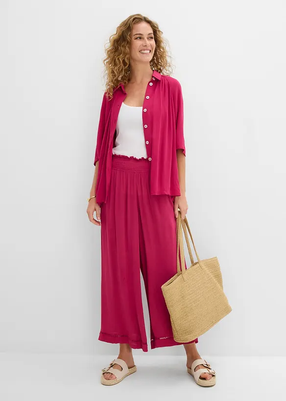 Culotte i strukturert viskose, bonprix