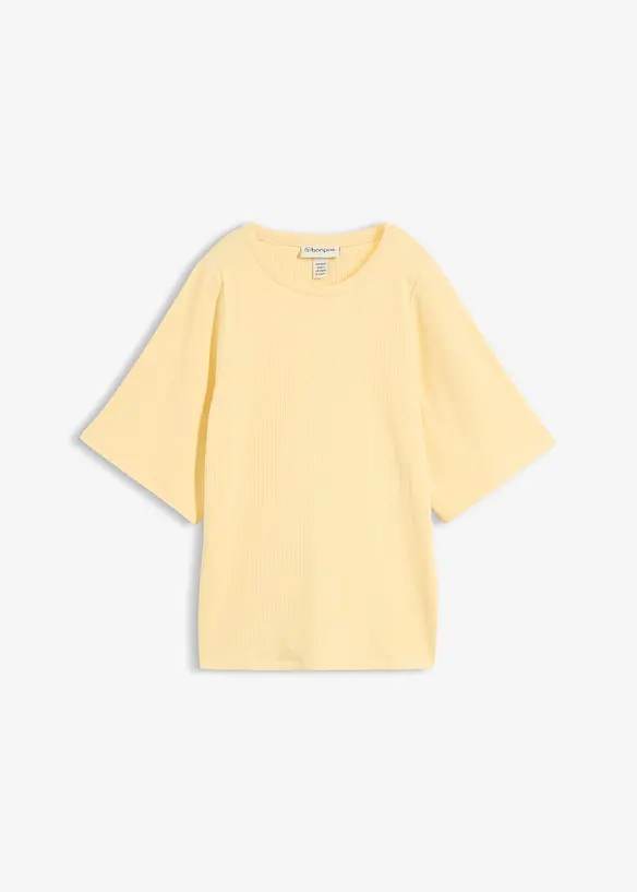 Ribbet topp i viskosemiks, bonprix