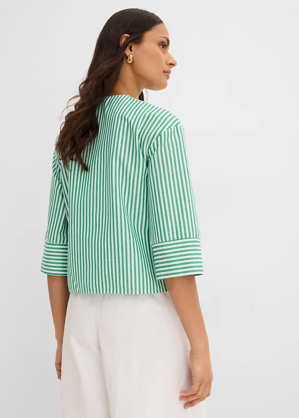 Stripete bluse i 100% bomull, bonprix