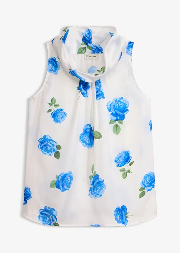 Bluse i sateng med mykt fall, bonprix