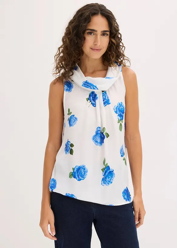 Bluse i sateng med mykt fall, bonprix