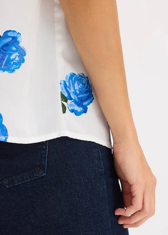 Bluse i sateng med mykt fall, bonprix