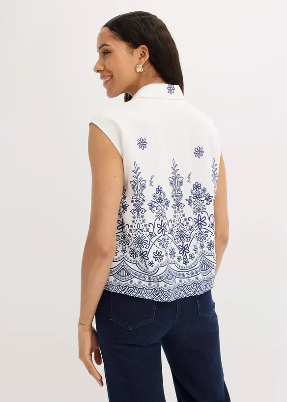 Bluse i viskosemiks med pent fall, bonprix