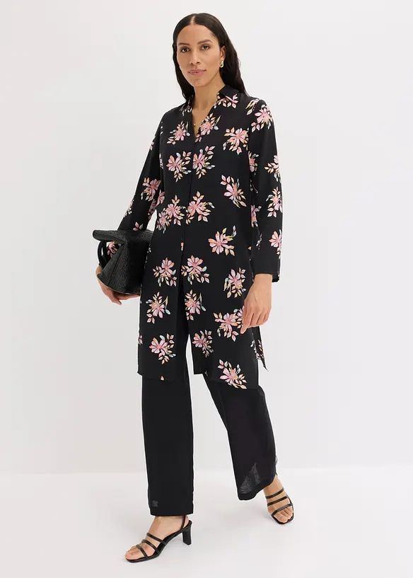 Lang bluse i viskose med pent fall, bonprix