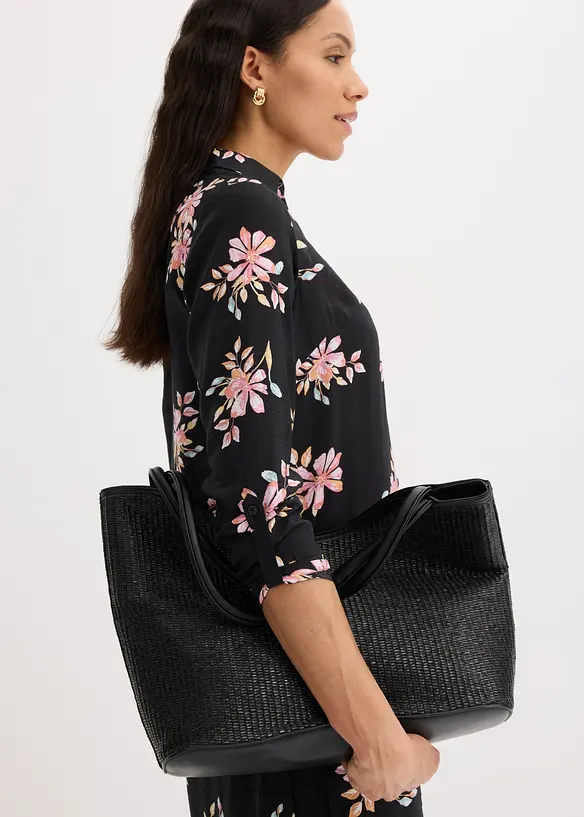 Lang bluse i viskose med pent fall, bonprix