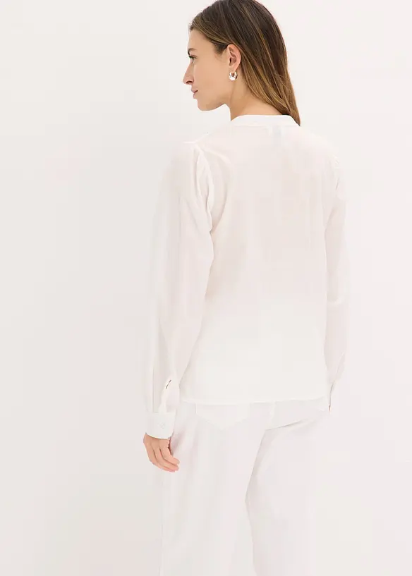 Bluse i 100% bomull med broderi, bonprix