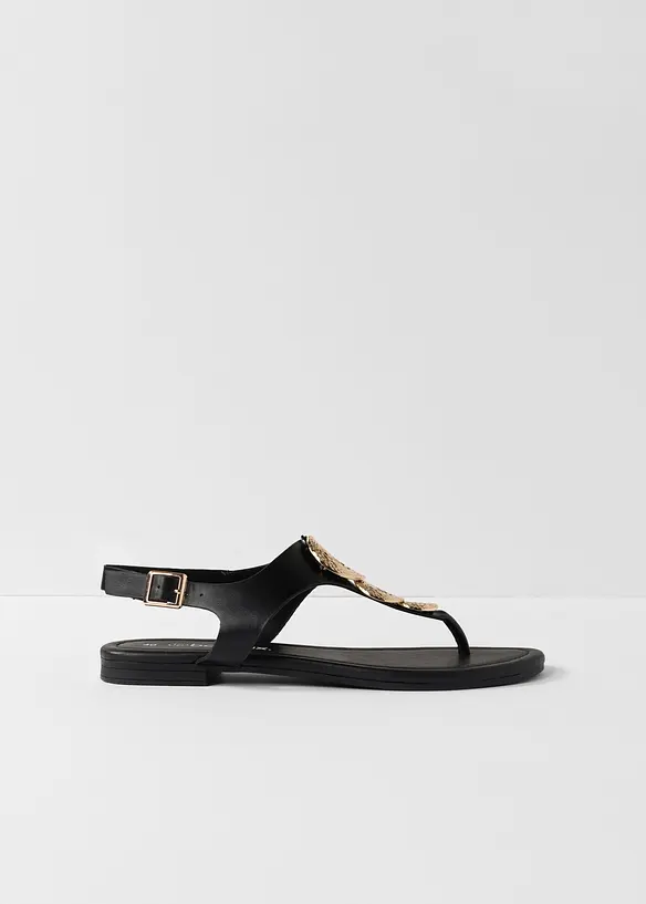 T&aring;sandaler med metallic-detaljer, bonprix