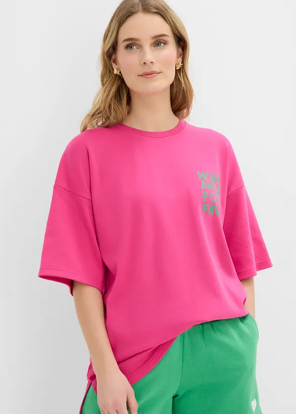 Oversized topp av 100% &oslash;kologisk bomull, bonprix