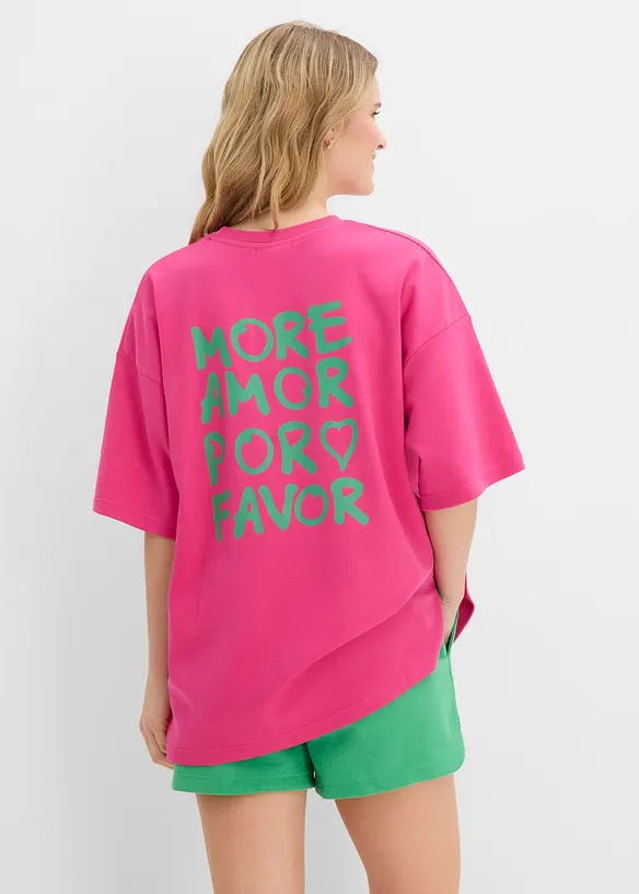 Oversized topp av 100% &oslash;kologisk bomull, bonprix