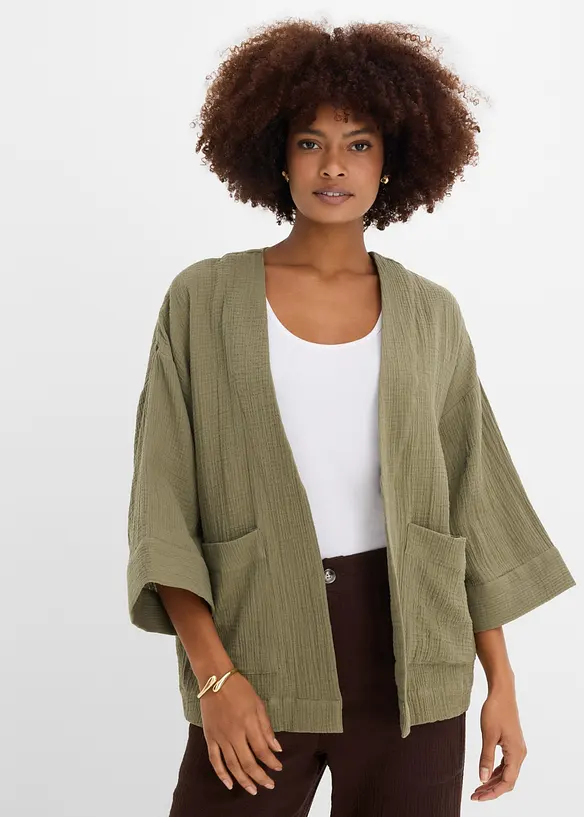 Kimono i lett musselin, bonprix