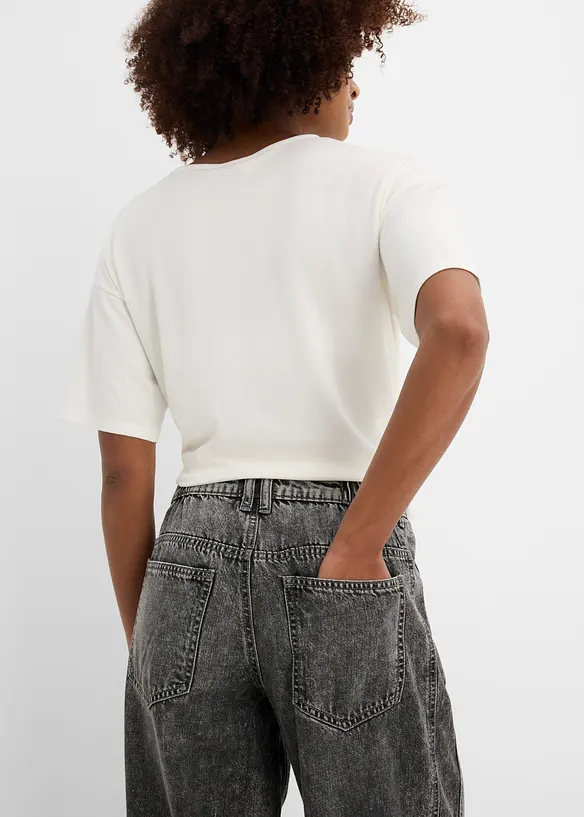Balloon-jeans Mid Waist, super soft cropped, bonprix