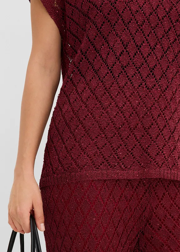 Strikket topp med paljetter, bonprix