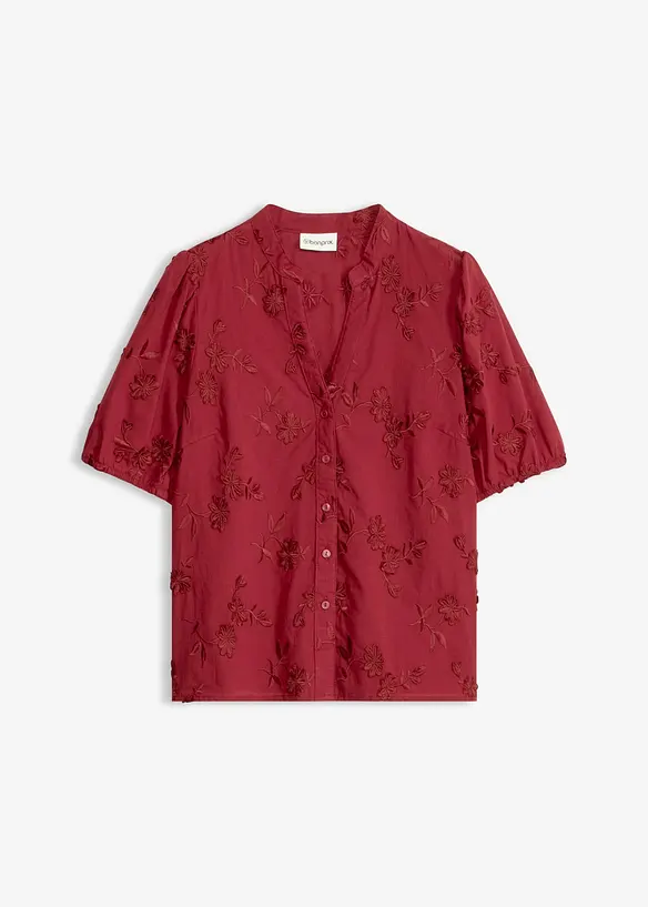 Kortermet bluse i 100% bomull, bonprix