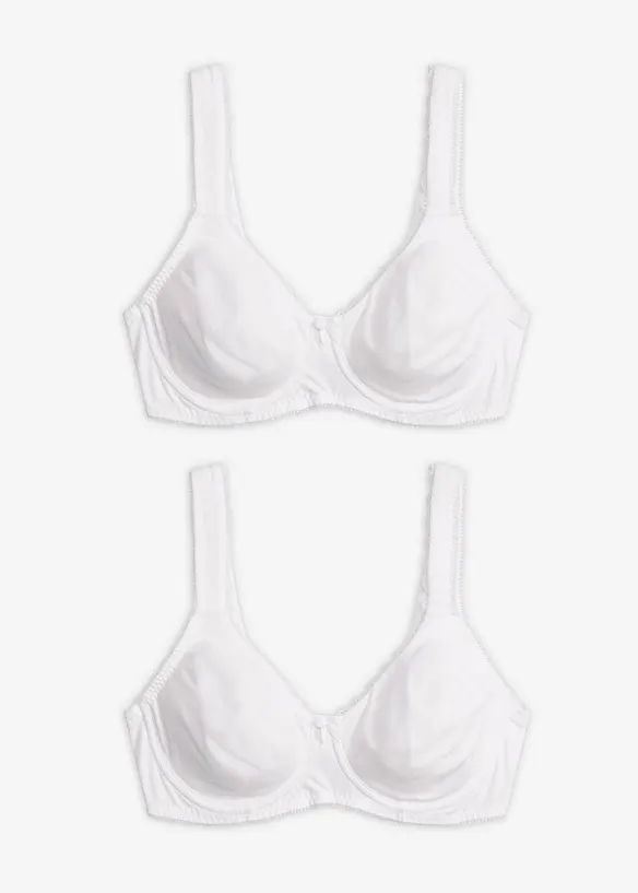 Minimizer-T-skjorte-BH med spiler og &oslash;kologisk bomull (2-pack), bonprix