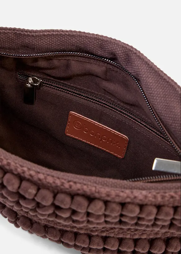 Canvas skulderveske i strukturstil, bonprix