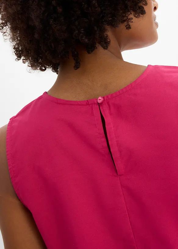 Ermel&oslash;s bluse med splitt og hullbroderi, bonprix