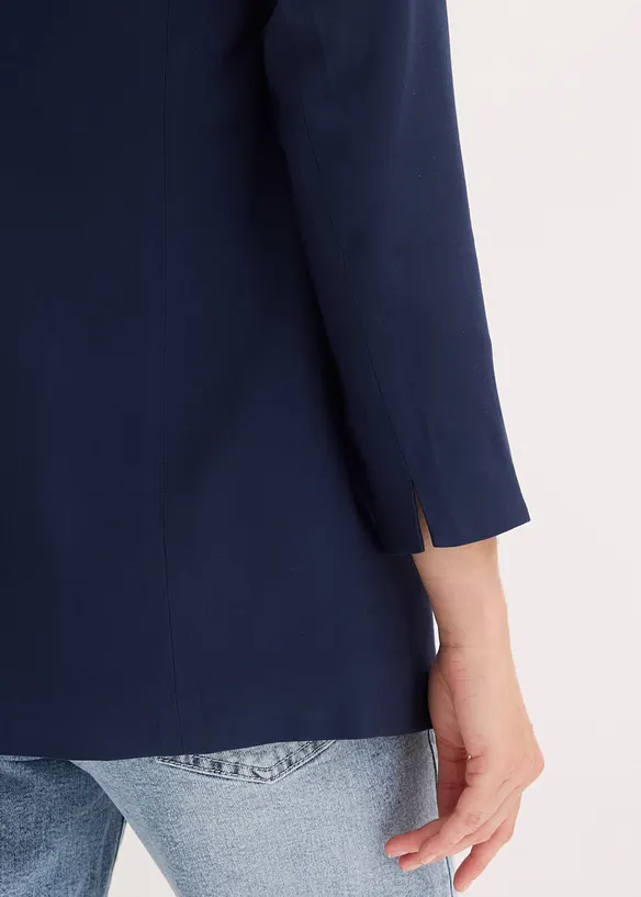 Lang blazer i viskosemiks, bonprix