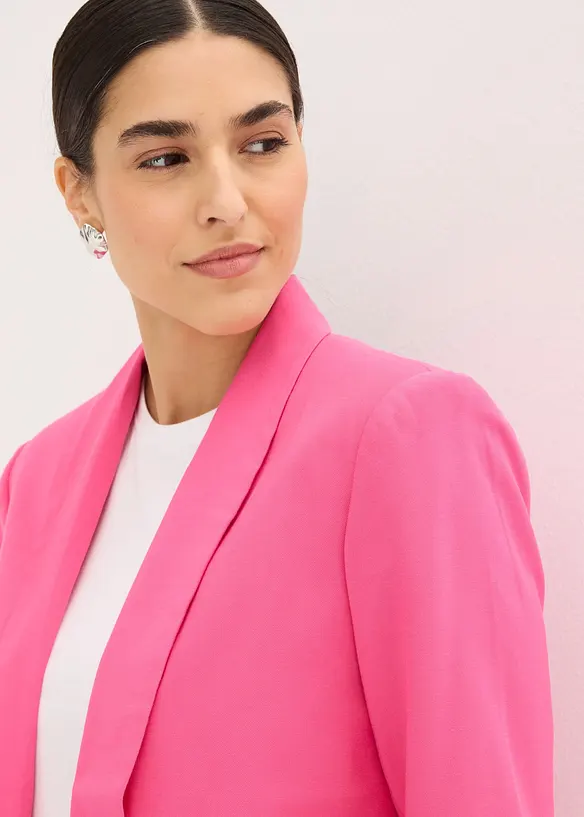 Lang blazer i viskosemiks, bonprix