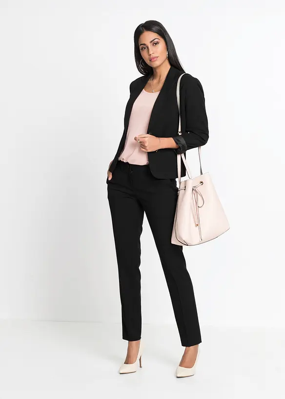 Blazer med passepoilerte lommer petite, bonprix