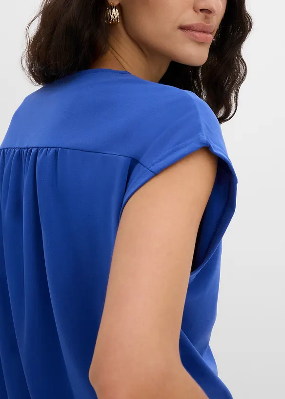 Jerseybluse i viskosepik&eacute;, bonprix