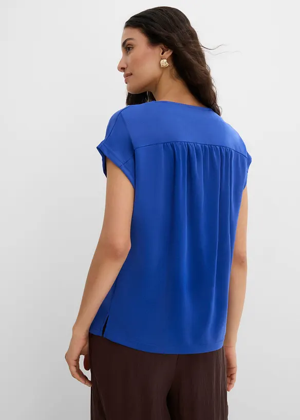 Jerseybluse i viskosepik&eacute;, bonprix