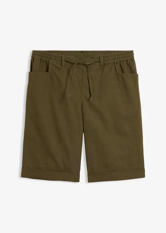 Bermudashorts med lin, bonprix