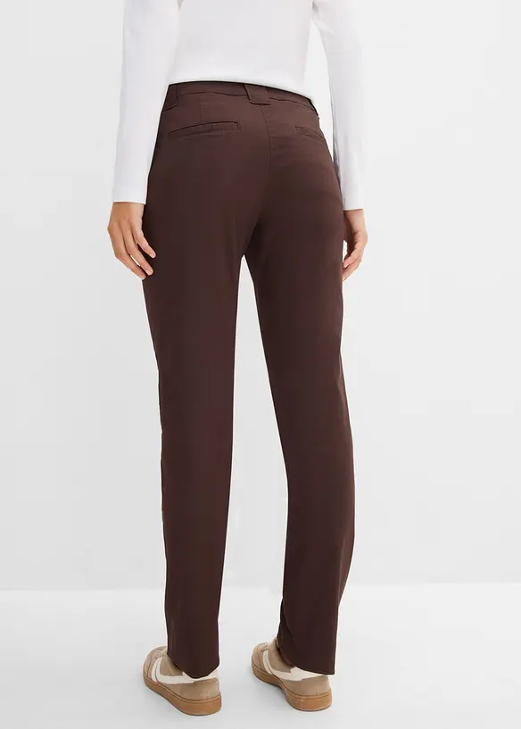 Chinos med stretch i bomullsmiks, bonprix