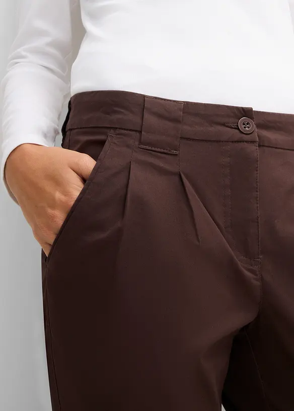 Chinos med stretch i bomullsmiks, bonprix