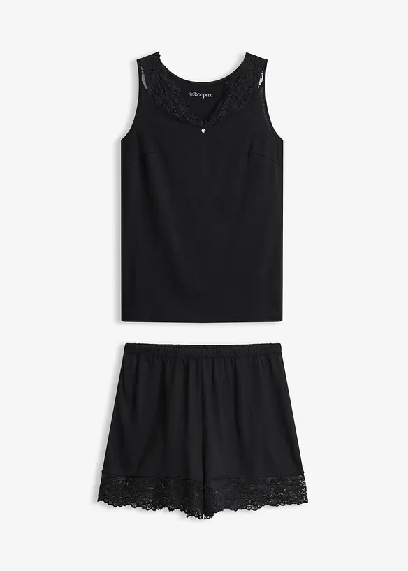 Kort pyjamas i myk viskoseblanding, bonprix