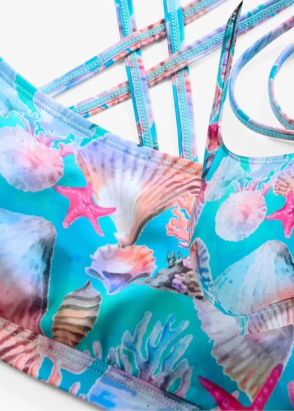 Bustier-bikinioverdel med kryssende stropper, bonprix