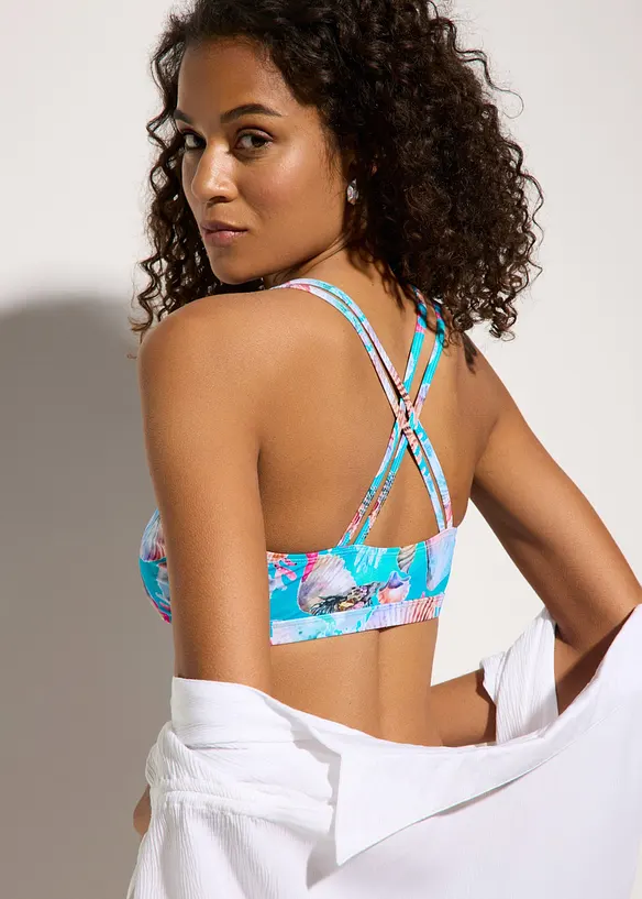 Bustier-bikinioverdel med kryssende stropper, bonprix