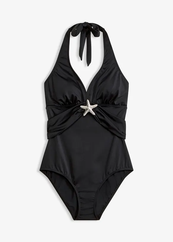 Halterneck-badedrakt med sj&oslash;stjernedetalj, bonprix