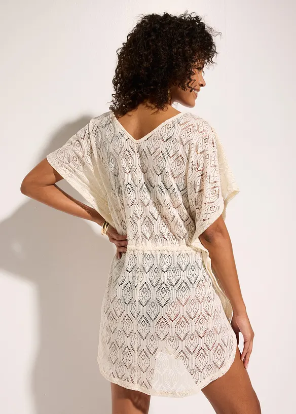 Transparent strandtunika av blonde, bonprix