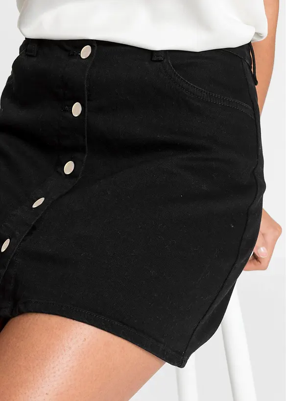 Denimskj&oslash;rt med stretch, bonprix
