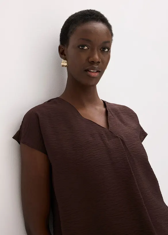 Bluse i viskoseblanding med pent fall, bonprix