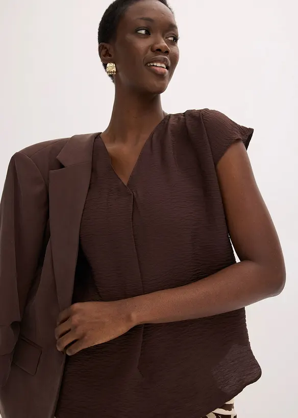 Bluse i viskoseblanding med pent fall, bonprix