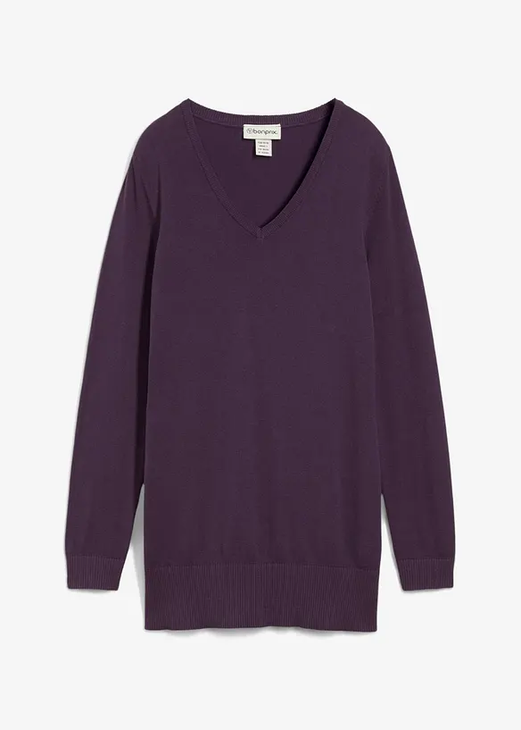 Lang basic-genser med V-hals, bonprix